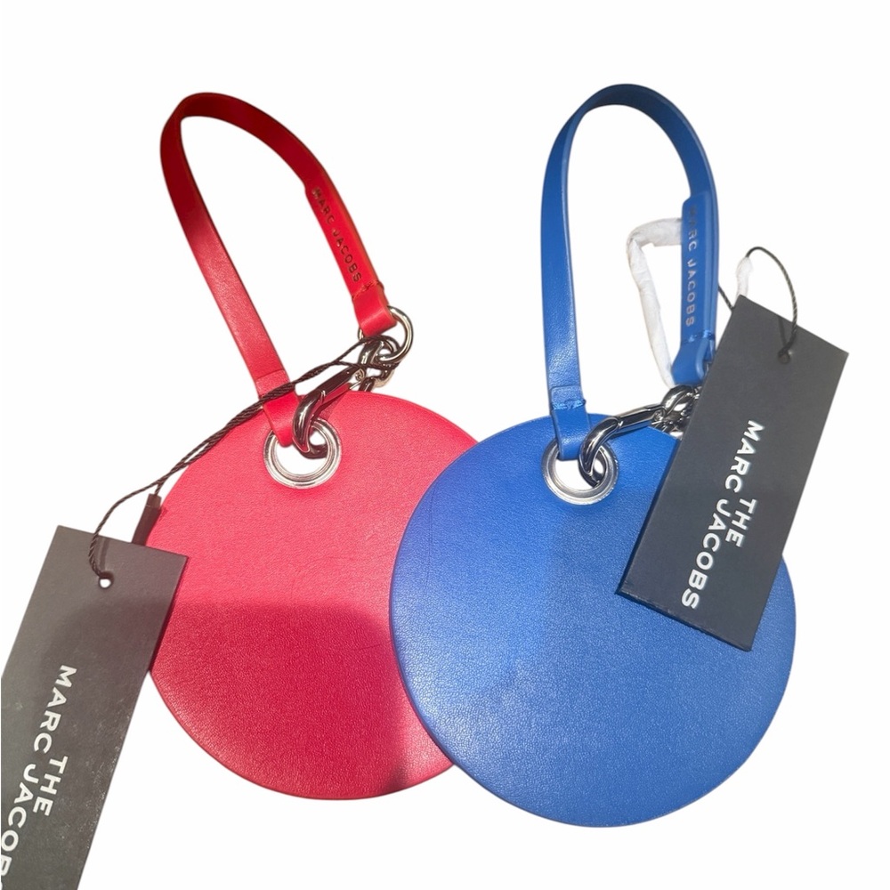 Marc Jacobs Vibrant Red and Blue Bag Tags